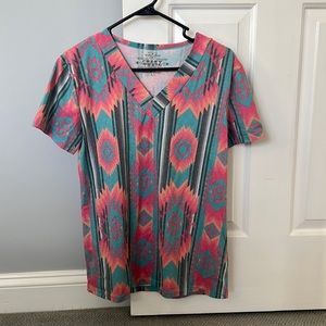 Crazy train Aztec v-neck size medium